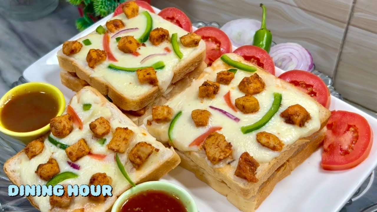 Easiest Pizza Sandwich | Street Style Pizza Sandwich at Home | Cheesy Bread Pizza Sandwich- Ramadan 