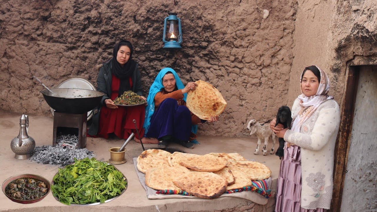 Surviving in the Coldest Village of Afghanistan | Old Grandma Cooking Traditional Food |Village Life