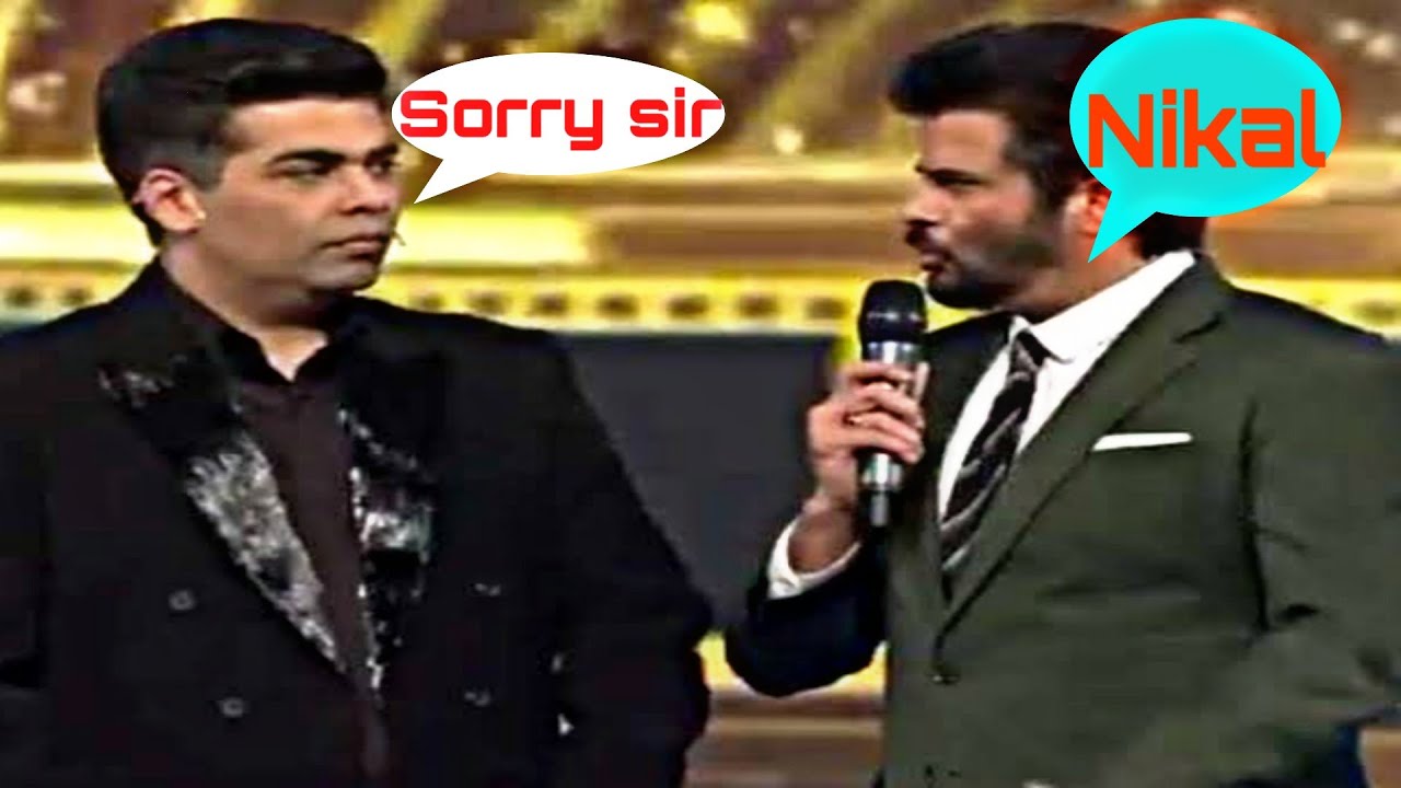Anil kapoor angry on karan johar award show