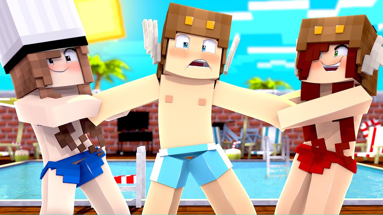 Minecraft Daycare - SECRET GIRLFRIEND POOL PARTY! w/ Moosecraft (Minecraft Kids Roleplay)