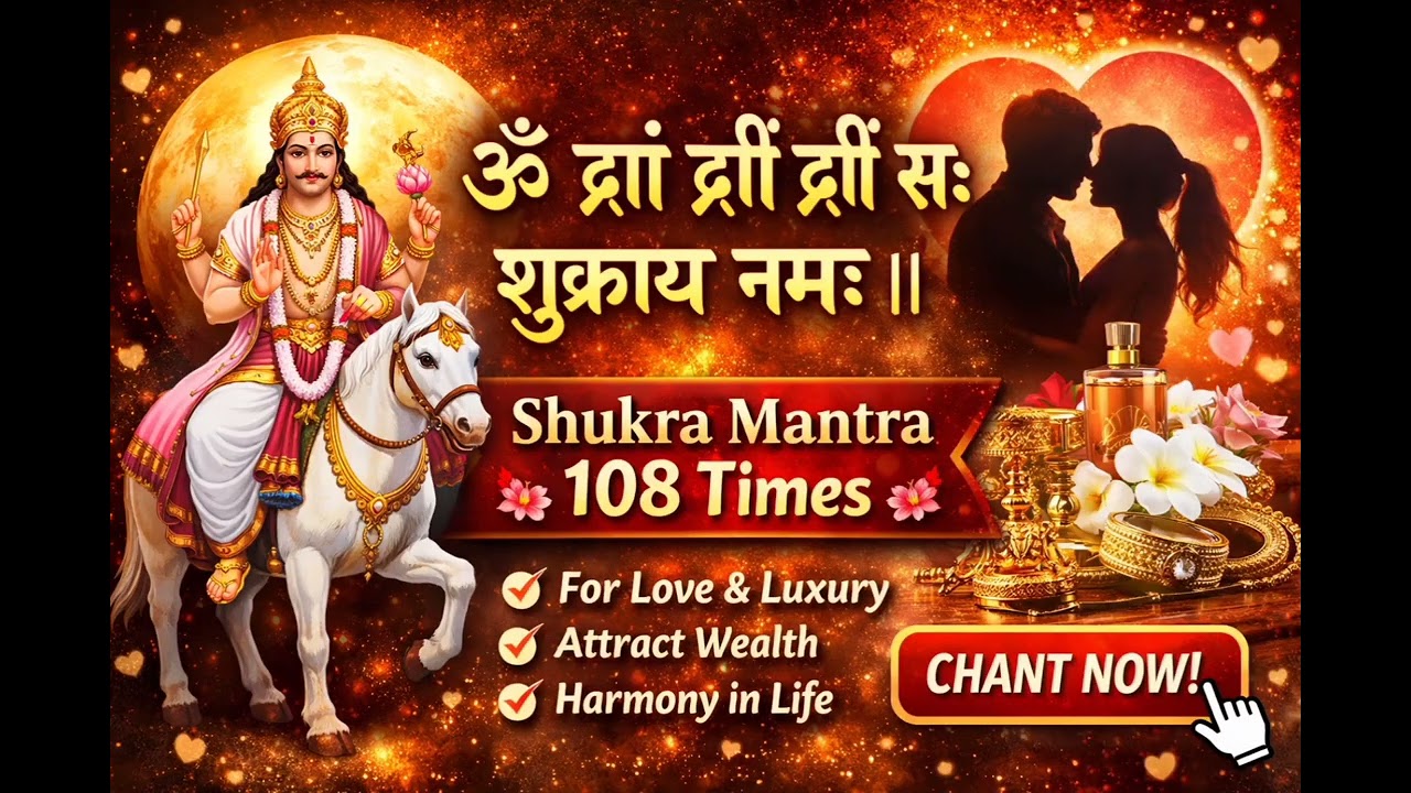 शुक्रवार स्पेशल मंत्र | Shukra Dev Mantra 108 बार | धन और प्रेम के लिए