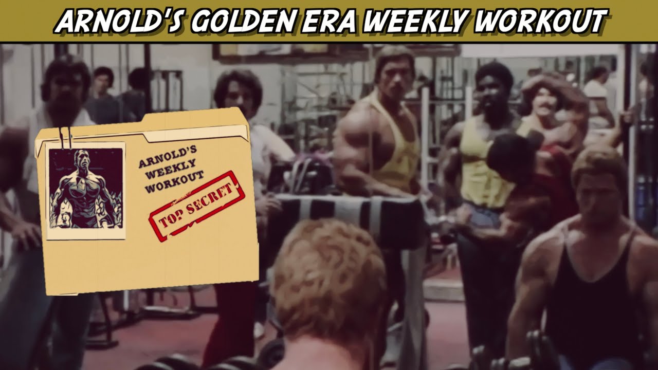 Arnold's Golden Era Workout At Golds Gym California.Full Weekly Workout Routine and Training Footage