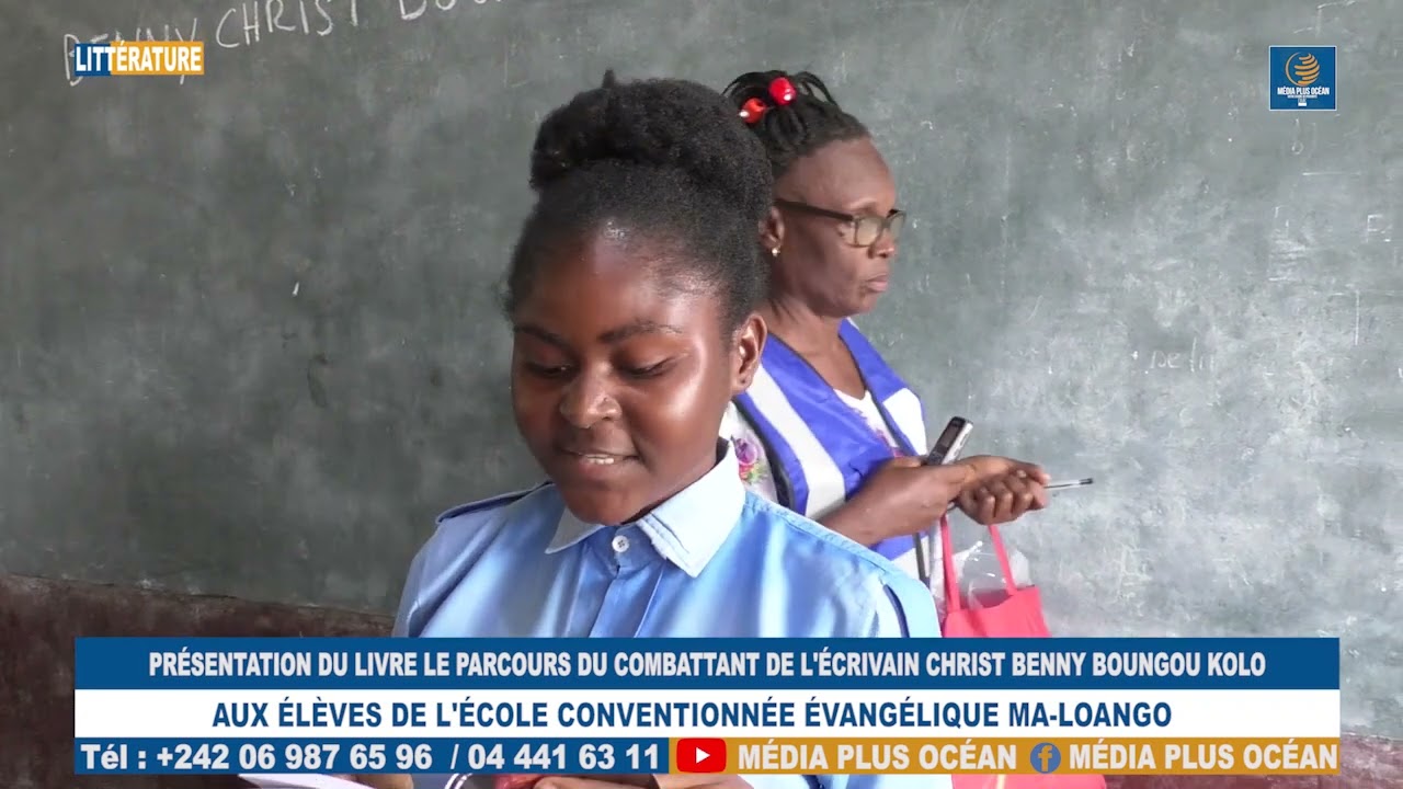 PRÉSENTATION DU LIVRE LE PARCOURS DU COMBATTANT DE L'ÉCRIVAIN CHRIST AUX ÉLÈVES DE MA-LOANGO