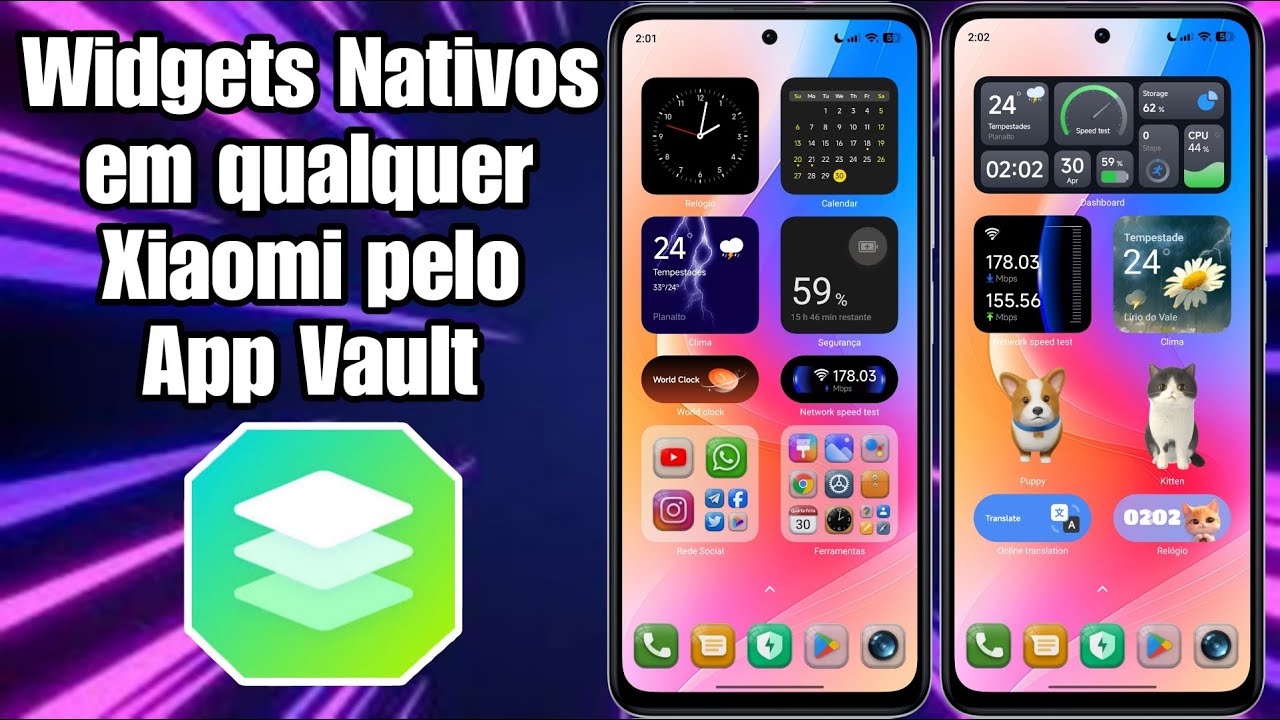 Como aplicar Widgets Nativos App Vault em qualquer Xiaomi HyperOs @Ciclope Tech