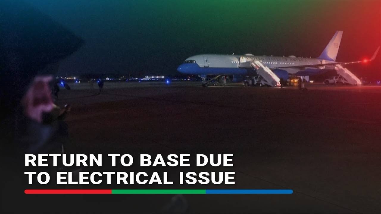Trump's plane returns to base after 'minor electrical issue' en route to Davos | ABS-CBN News