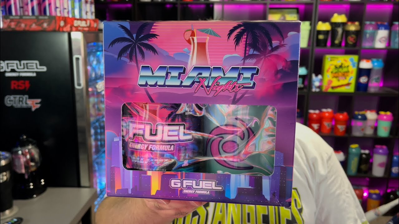 G FUEL Miami Nights Collectors Box Unboxing, Review, And Taste Test!