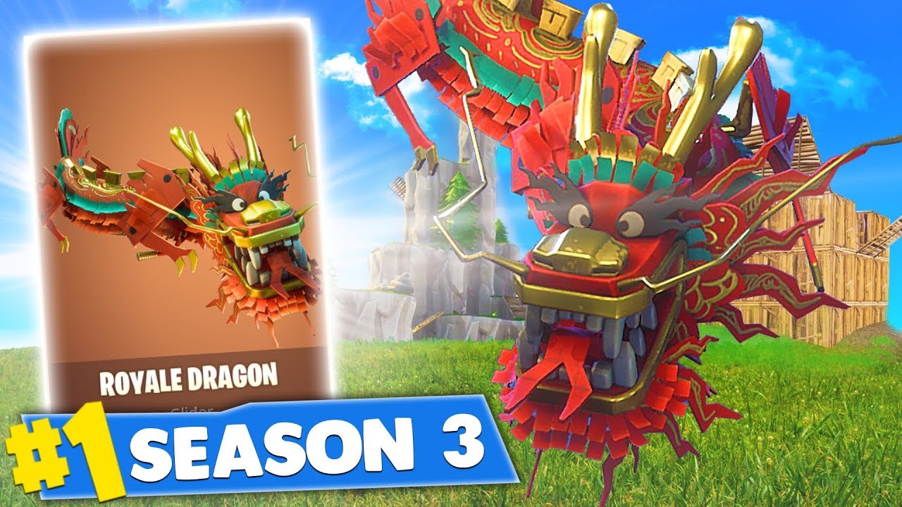 SECRET FORTNITE LEGENDARY GLIDER! NEW ROYALE DRAGON GLIDER! (Fortnite Battle Royale)