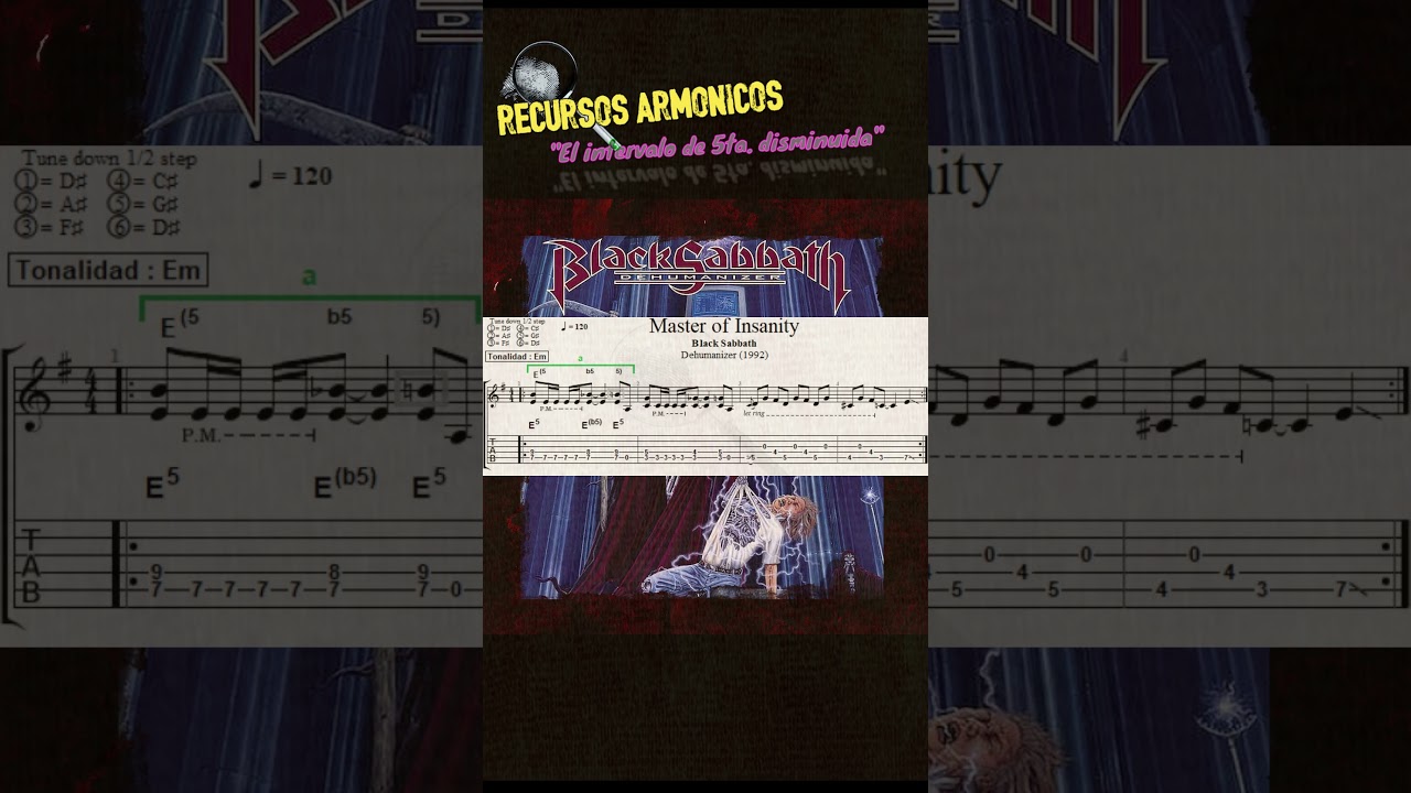 Adornos armónicos (La 5ta. disminuída) - Master Of Insanity (Black Sabbath)