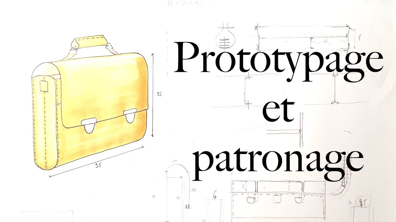 Prototypage et patronage d'une besace en cuir tannage végétal