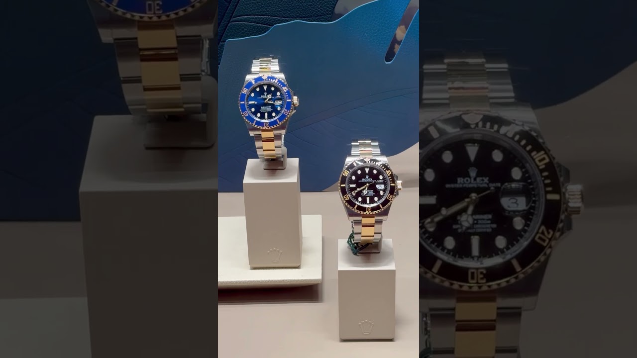 ROLEX SUBMARINER Two-Tone with the Blue and Black Dials #shorts #watches #watch #rolex #submariner