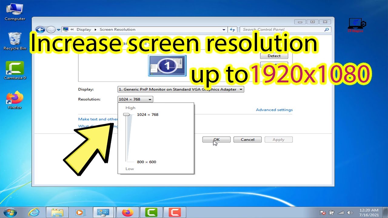 Как увеличить разрешение экрана в Windows 7