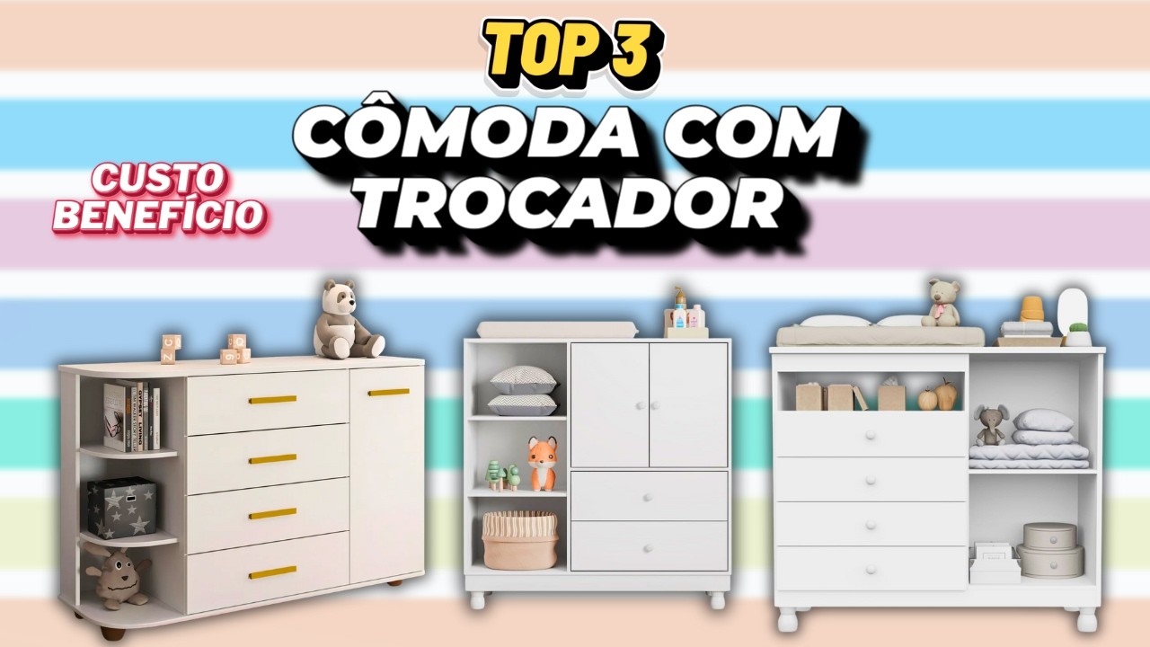 🍼 Quartinho do Bebê Organizado! 3 Cômodas com Trocador Lindas, Práticas e Baratas! 🧸✨