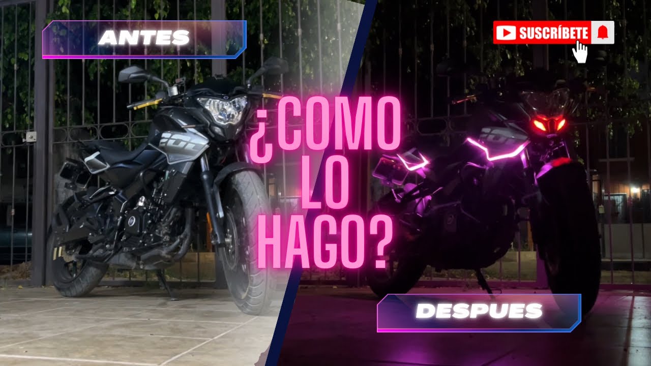 &iquest;Como instalar luces led neon secuenciales a una moto? || Misayork