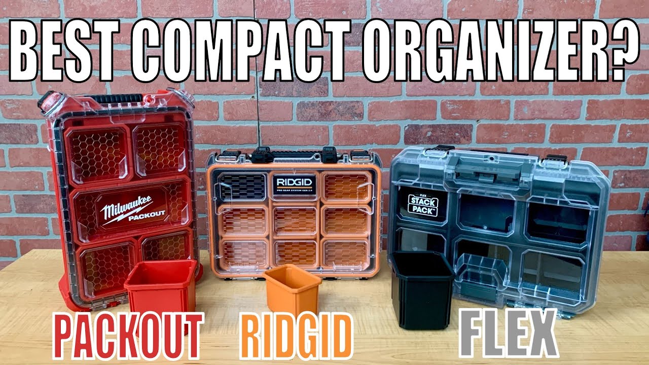 ЛУЧШИЙ КОМПАКТНЫЙ ОРГАНАЙЗЕР — Milwaukee Packout против Flex Stack Pack против Ridgid Pro Gear 2.0