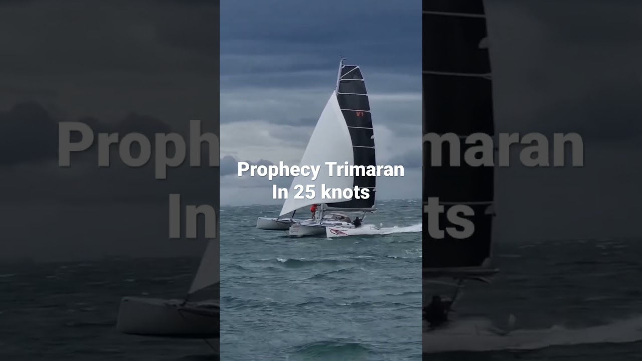 Prophecy Trimaran in 20 knots