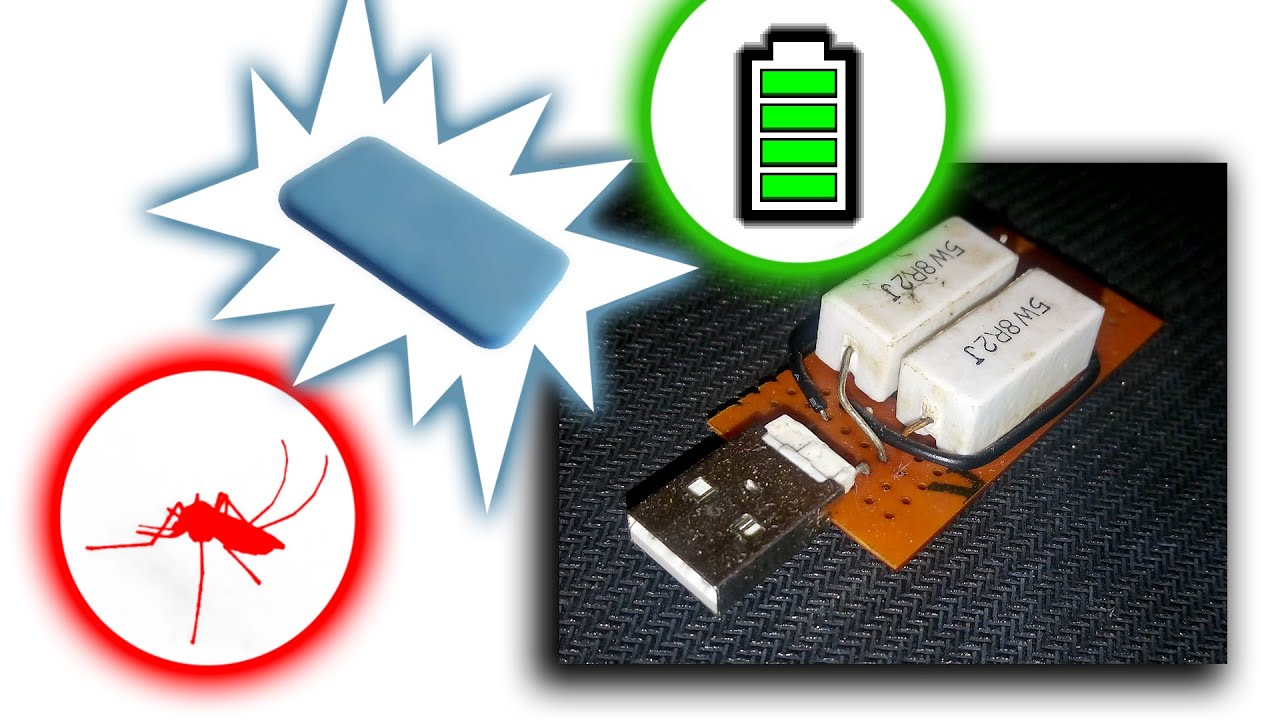 DIY USB Mosquito Tablets Mats Resistor Heater & PowerBank Discharger