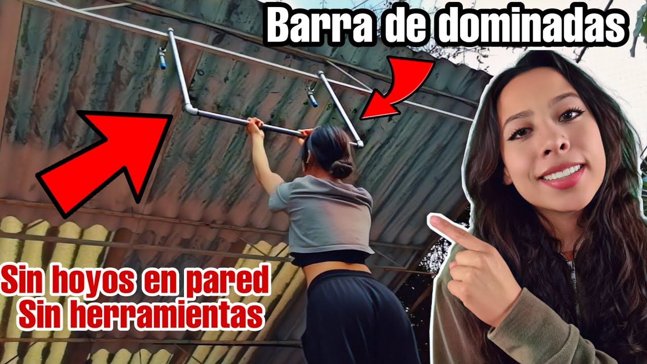 ¡Cómo hacer tu propia barra de dominadas casera! GIMNASIO CASERO