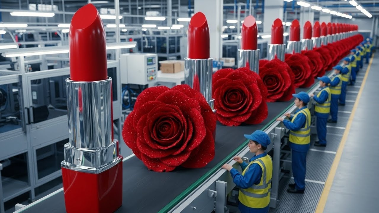 Inside the Premium Lipstick Factory From Raw Pigments to $85 Luxury Cosmetics (Full Process)