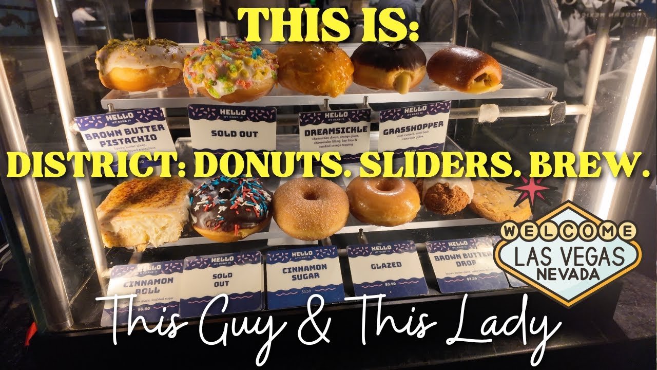 Tasting a Couple Donuts from District: Donuts. Sliders. Brew. Inside The Cosmopolitan Las Vegas