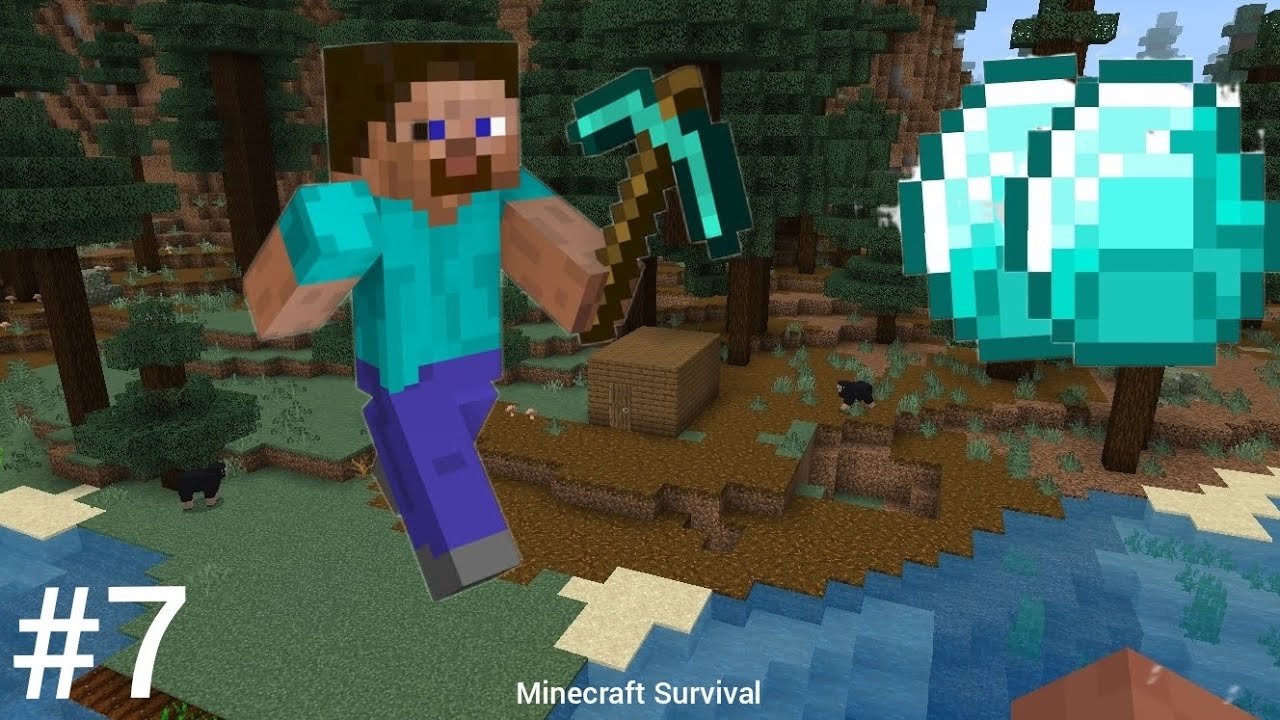 CONSEGUI MEUS PRIMEIROS DIAMANTES!! |  Minecraft Survival #7