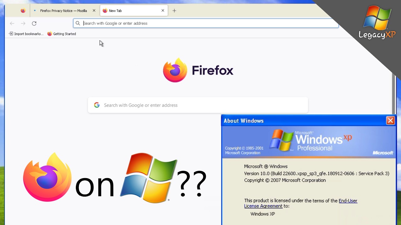 Running modern applications on Windows XP