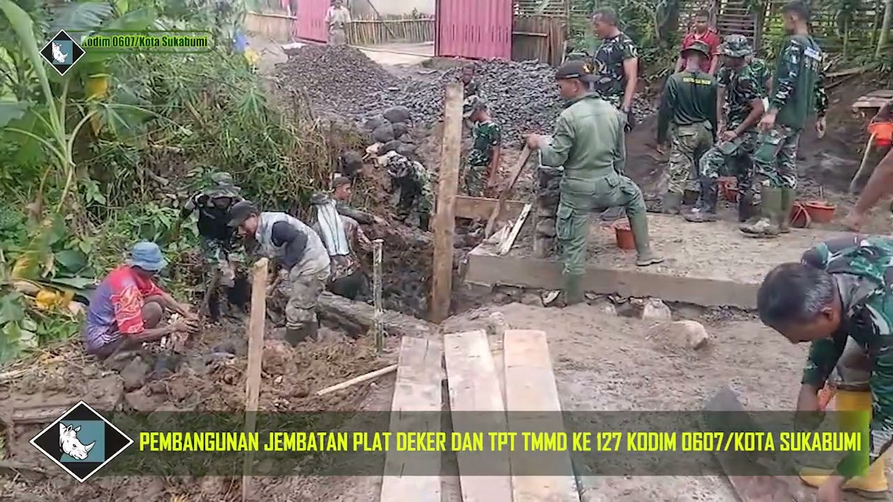 Infrastruktur Kuat untuk Masa Depan, TMMD Ke-127 Bangun Jembatan Plat Deker dan TPT di Parakanlima