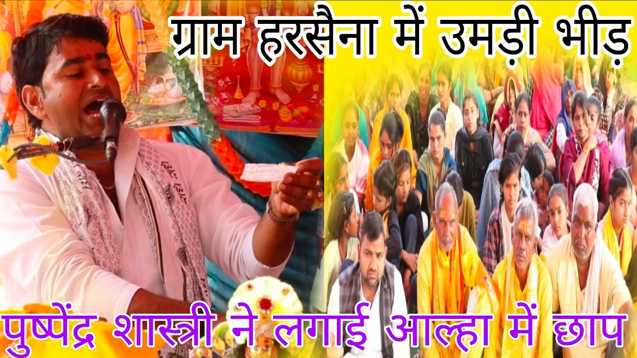 || ग्राम हरसैना में पुष्पेंद्र शास्त्री ने लगाई #आल्हा छाप || Anil Studio Live ❤️