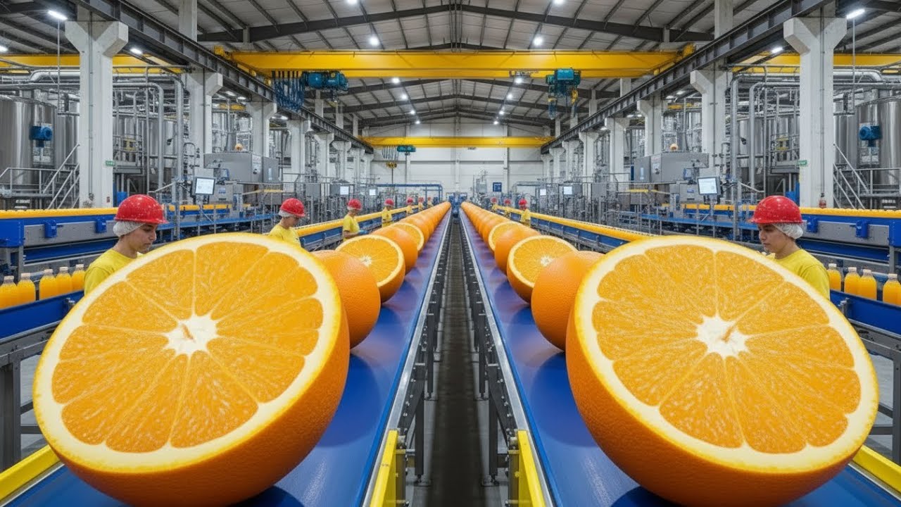 Inside the Tangerine Juice Factory – Full Process How Million-Dollar Juice Are Made