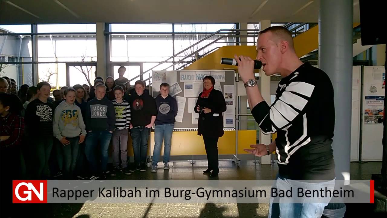 Rapper Kalibah im Burg-Gymnasium