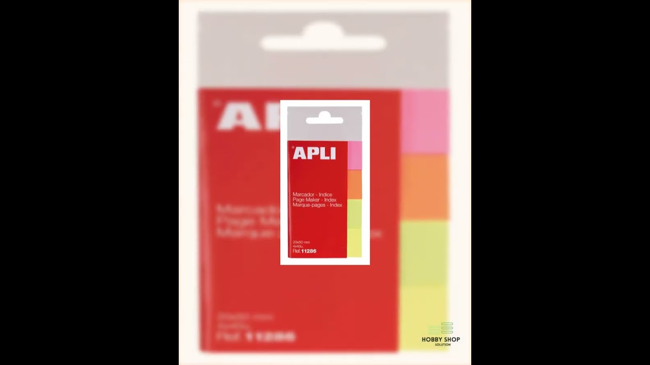 Indici Adesivi APLI 50x20 mm - 160 Pezzi in 4 Colori Fluo, Riposizionabili