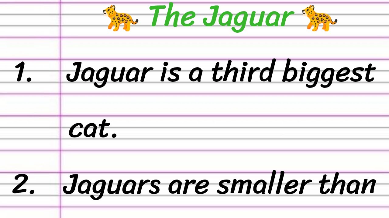 Jaguar Essay in English 10 Lines