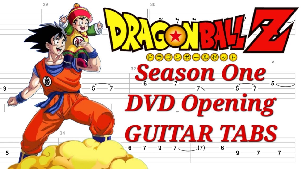 Dragon Ball Z - Season One DVD Opening | Rhythm & Lead GUITAR TABS | Cover | Tutorial | Lesson