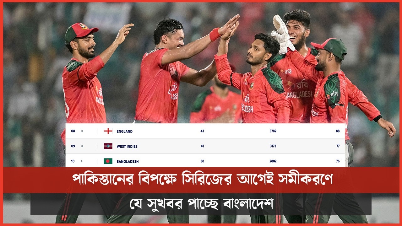 পাকিস্তানের বিপক্ষে সিরিজের আগেই সমীকরণে যে সুখবর পাচ্ছে বাংলাদেশ