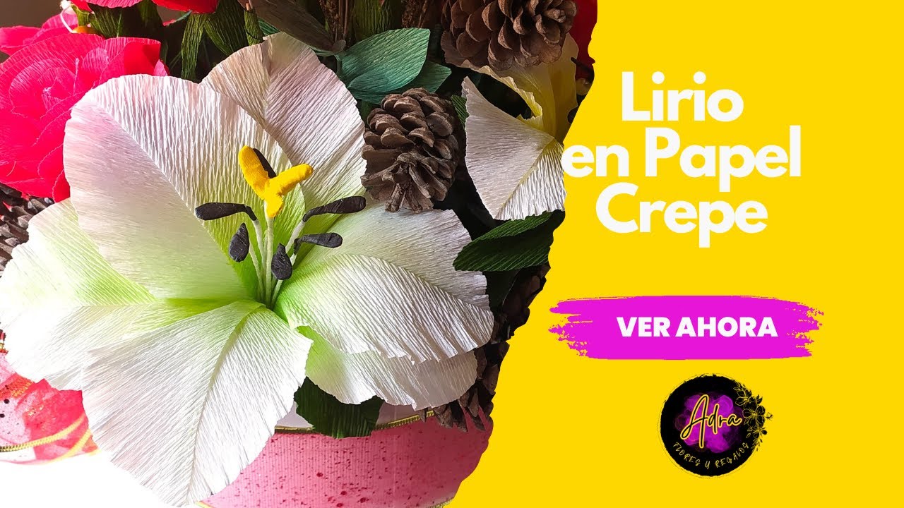 LIRIO de papel crepé elegante y súper realista​💐​
