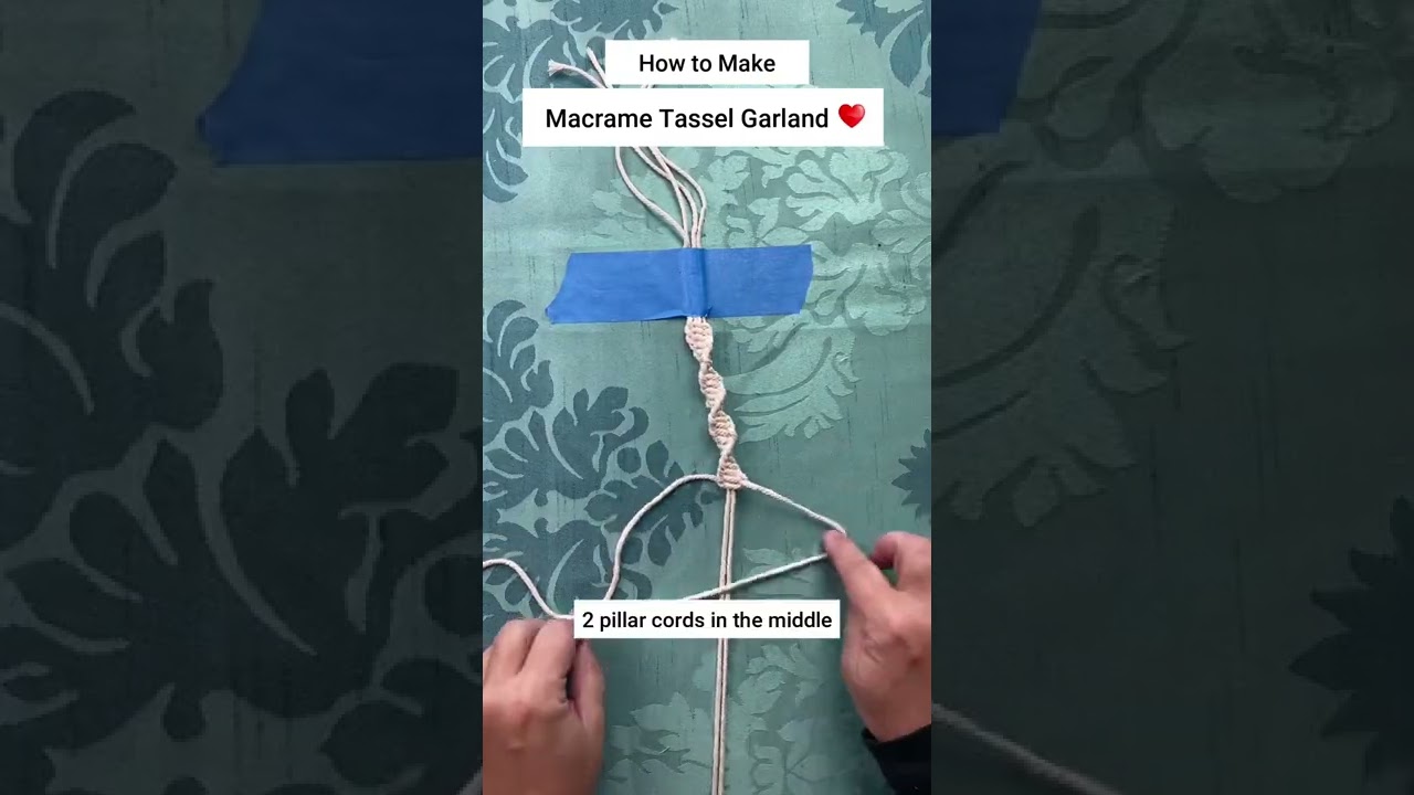 Relaxing and easy macrame garland made with tassels #100dayproject2022 #macrame #craftymoms