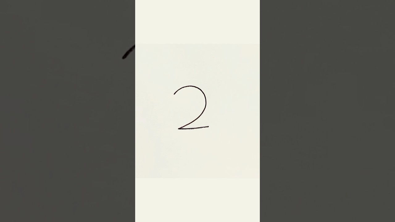 Snail drawing with number 2 #shorts #art #ytshorts ​⁠@easydrawingdiy