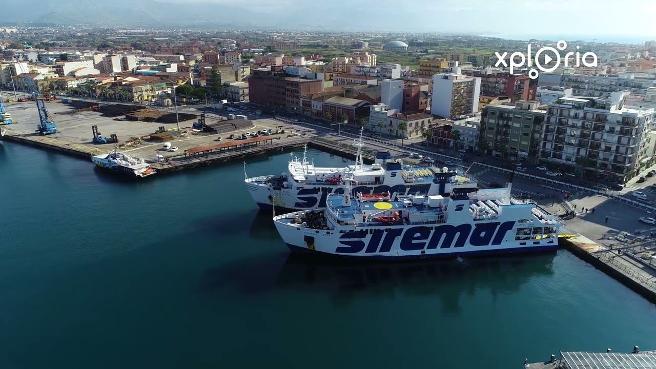 Milazzo harbour, Sicily, Italy 2018.04 aerial video