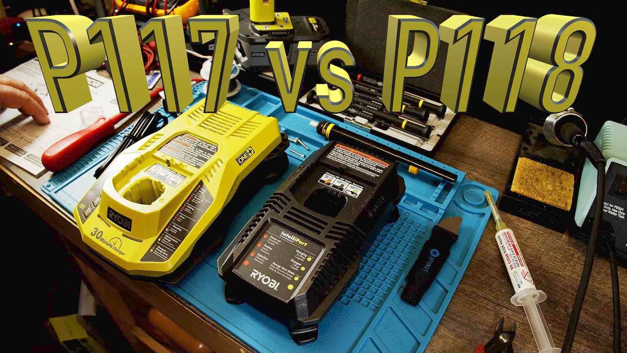 Ryobi P117 vs P118 Charger (Comparison)