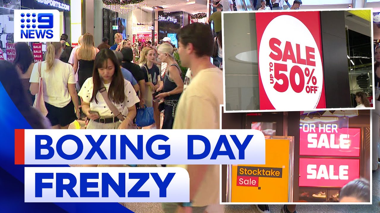 Australia on track for the biggest Boxing Day sales on record | 9 News Australia
