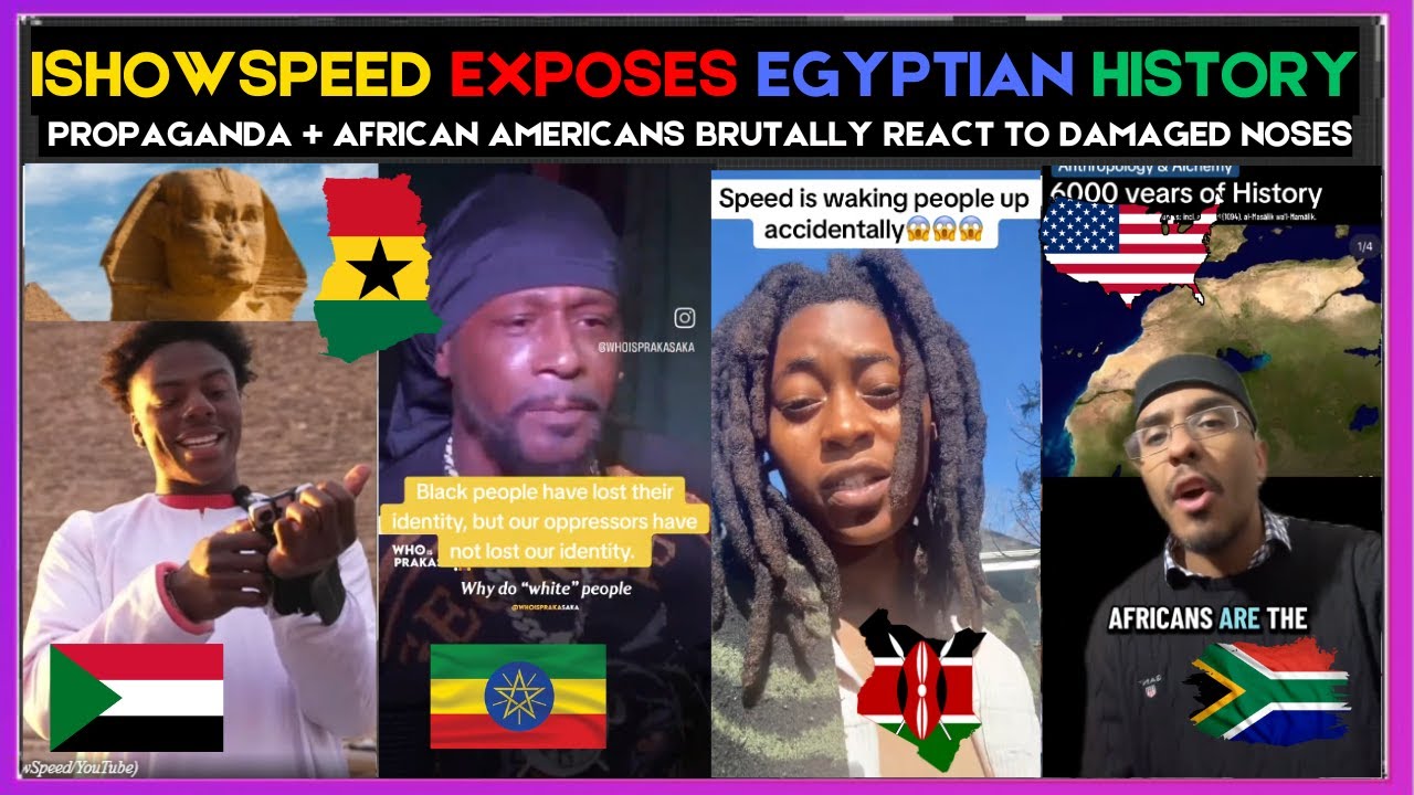 🇬🇭🇺🇸 ISHOWSPEED EXPOSES EGYPTIAN HISTORY PROPAGANDA + AFRICAN AMERICANS BRUT@LLY REACT | Kamma Dyn