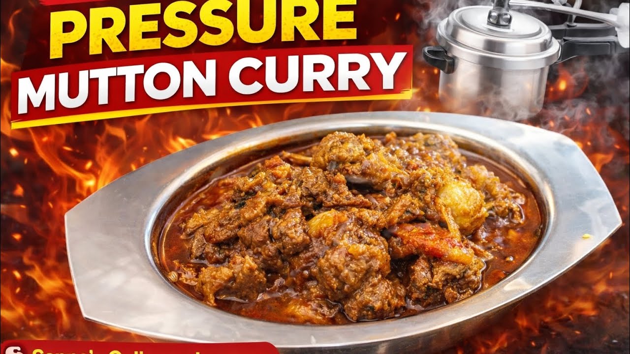 Pressure Mutton Curry Recipe | Easy & Spicy Mutton Masala in Pressure Cooker | Nonveg recipe 