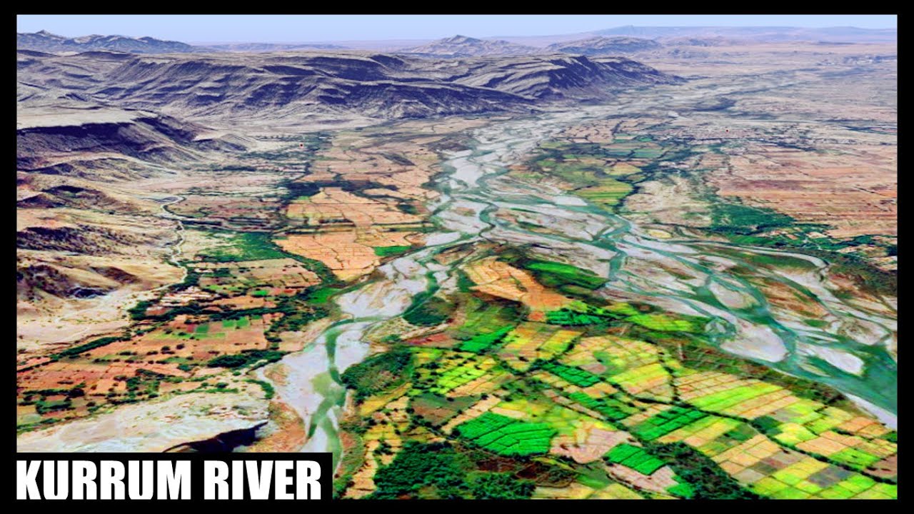 Kurrum River aerial tour  دریائے کرم  *virtual.