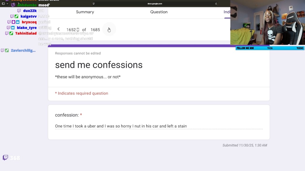 confessions, roblox, and chatting | steyeuh | 11.29.25
