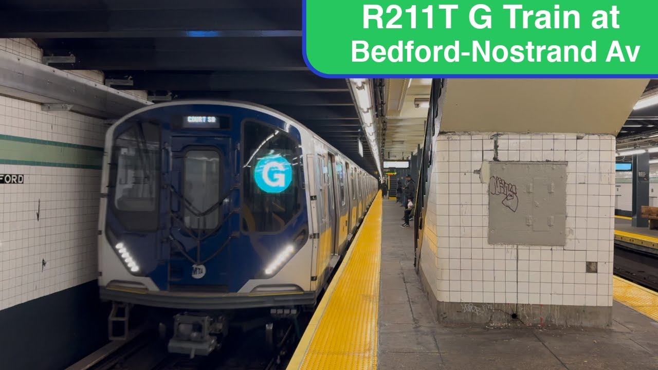 MTA IND Subway: R211T G Train at Bedford-Nostrand Av