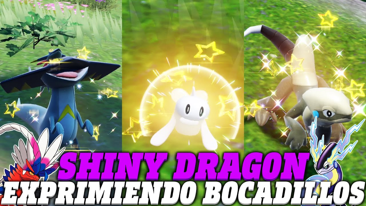 MEJORES LUGARES para CONSEGUIR SHINY DRAGON (EXPRIMIENDO BOCADILLOS 1) POKÉMON ESCARLATA y PÚRPURA
