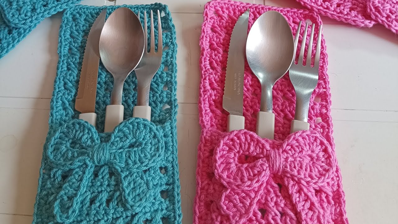 🎀 Lançamento porta talher 🎀 Vídeo aula 🧶