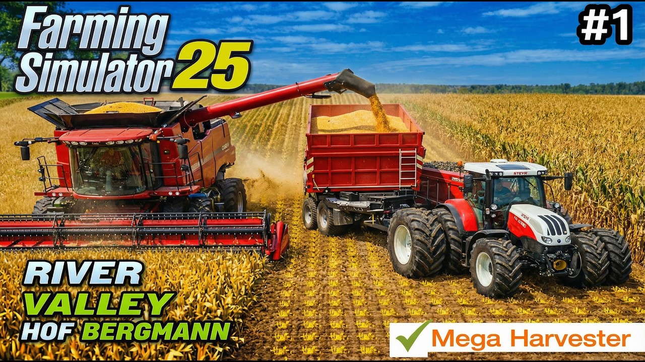 I Work in a MEGA Farm! 🚜 Massive Harvest Begins | Farming Simulator 25 Part 1