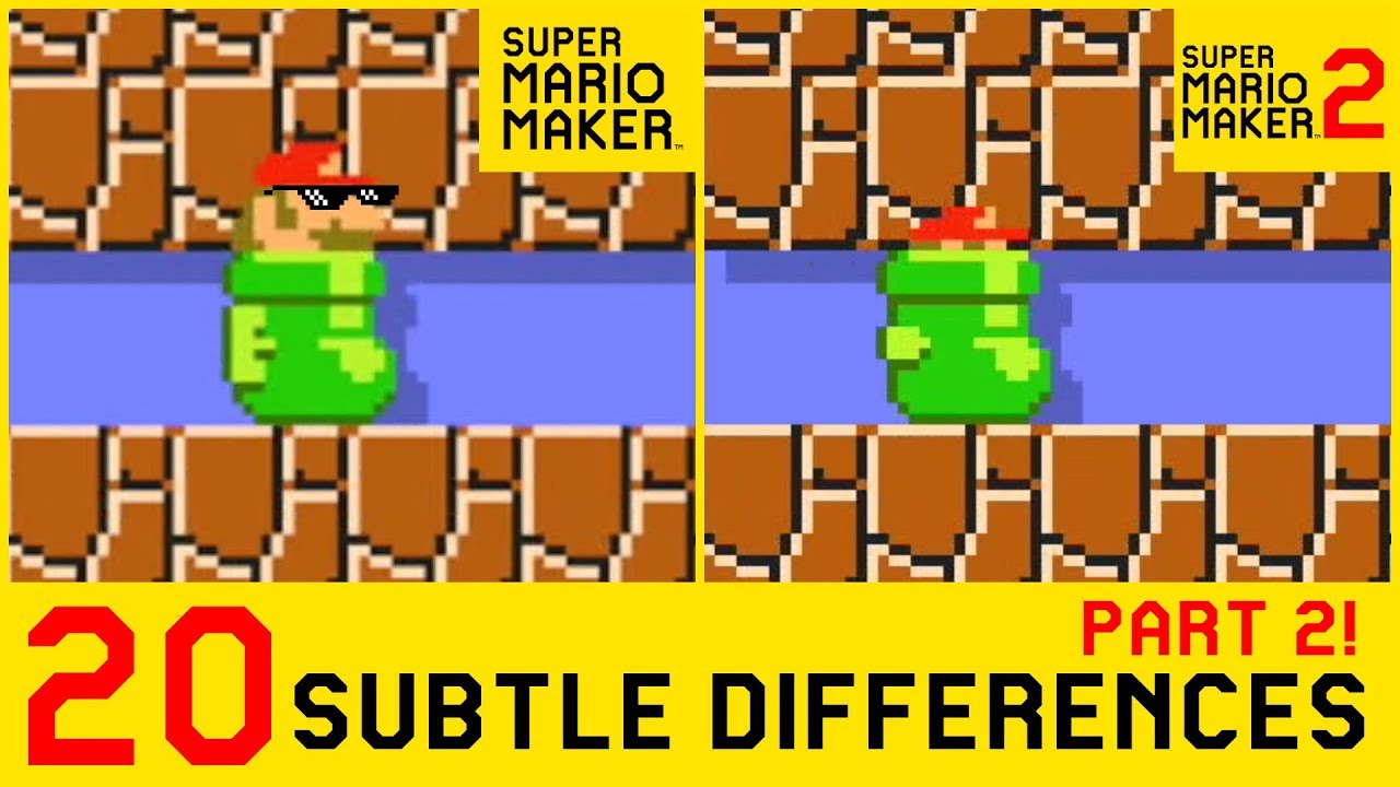 20 Other Subtle Differences between Super Mario Maker 2 and SMM1 (2/4)