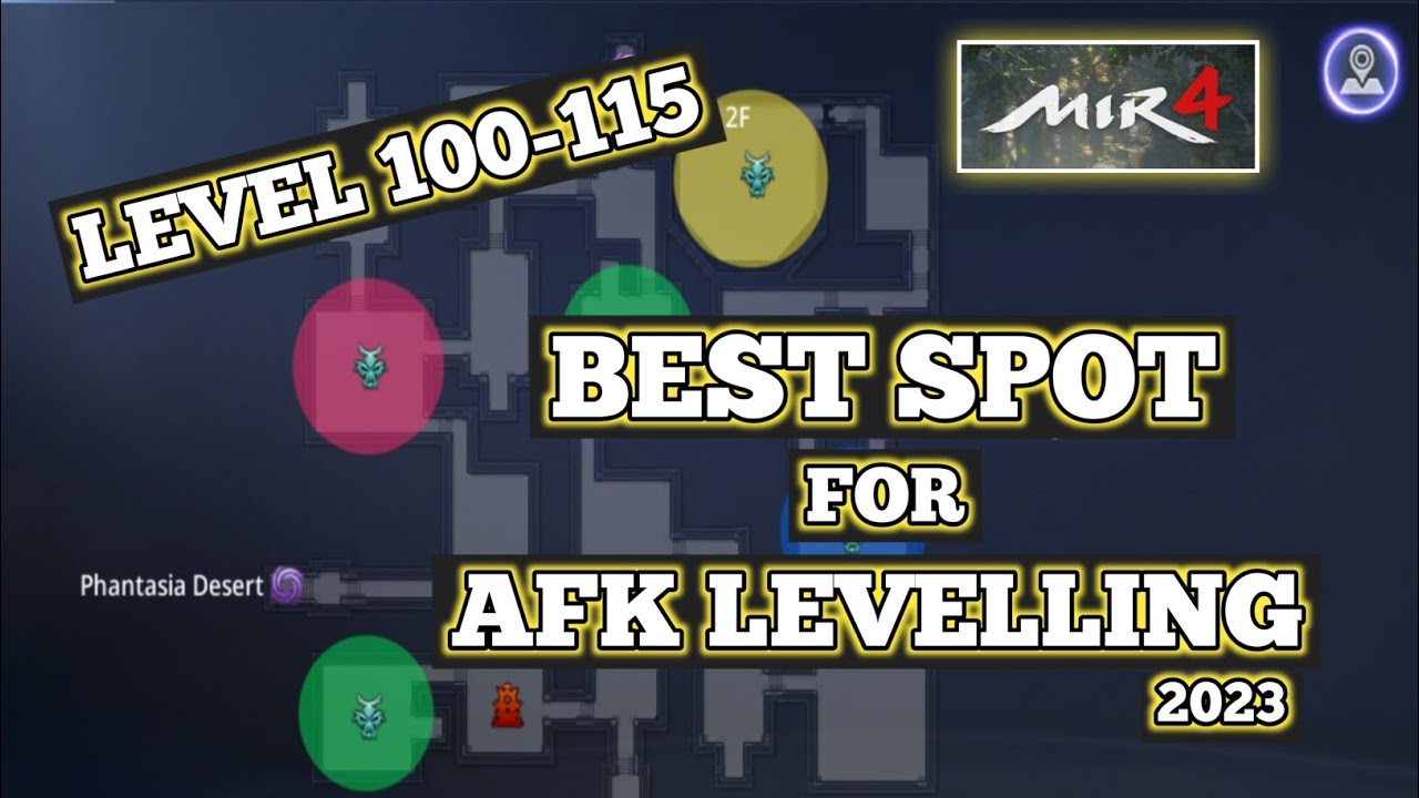 Mir4: LEVEL 100-115 BEST SPOT FOR AFK LEVELLING 2023