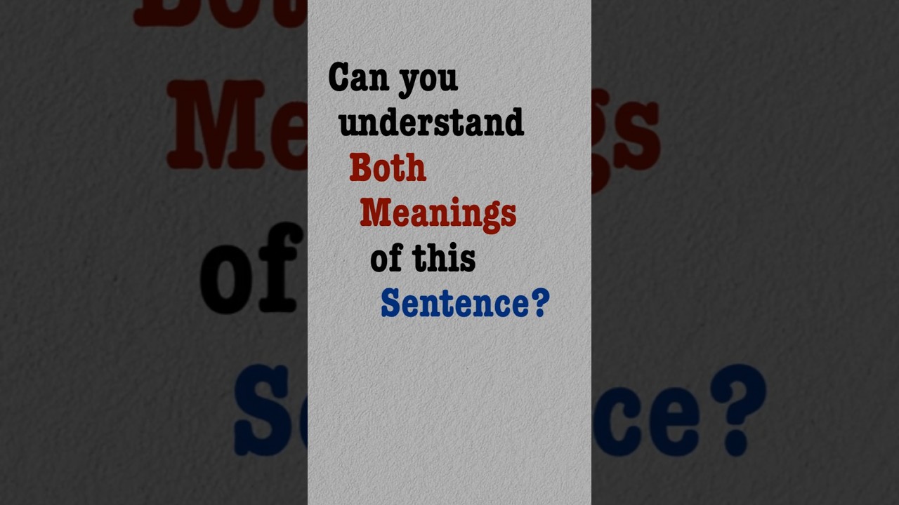 Can You Understand Both Meanings? Quiz That Breaks Your Brain! 🧠 